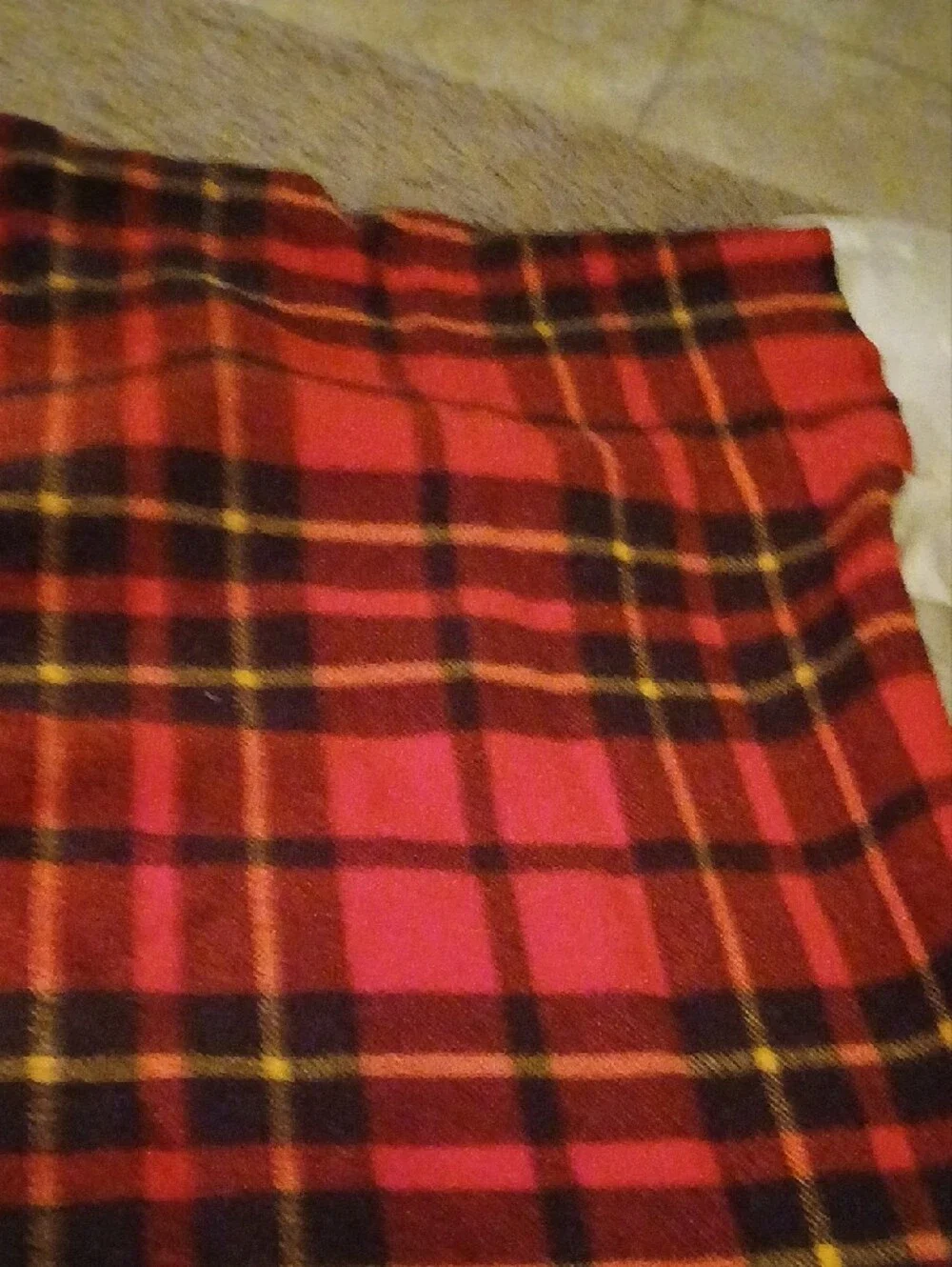 Red Plaid Holiday Throw Blanket - Brand Unspecified